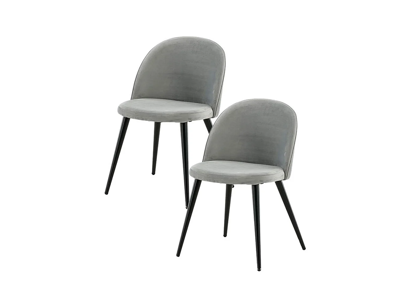 Skagen chaise de salle à manger velours gris,noir.