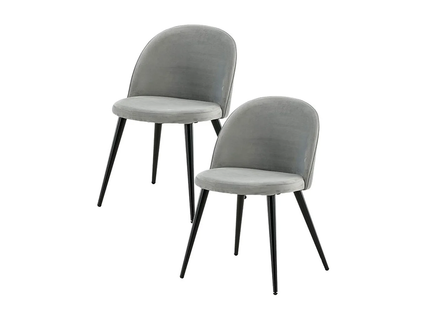 Skagen eetkamerstoel velours grijs,zwart.
