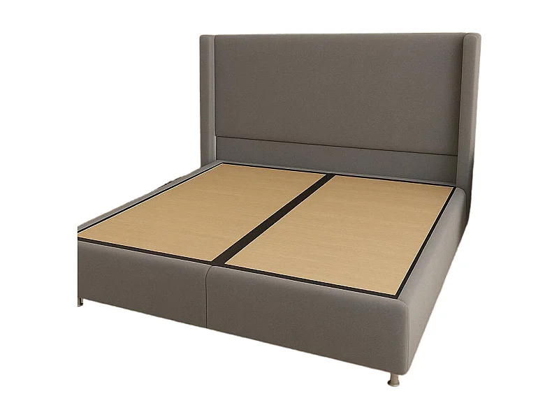 Lit Coffre COCO – Velours – 160x200 cm avec Planche en Bois