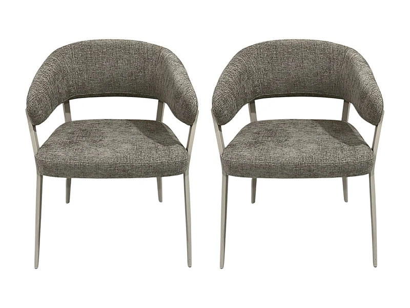 Fauteuil Emilia Marron - Lot De 2 Marron