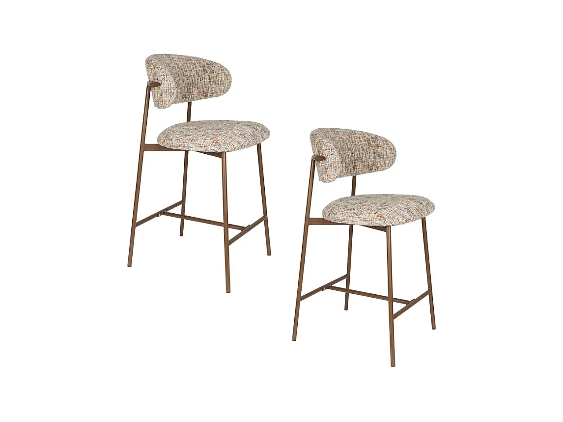 Tabouret tissu Claes 65 cm