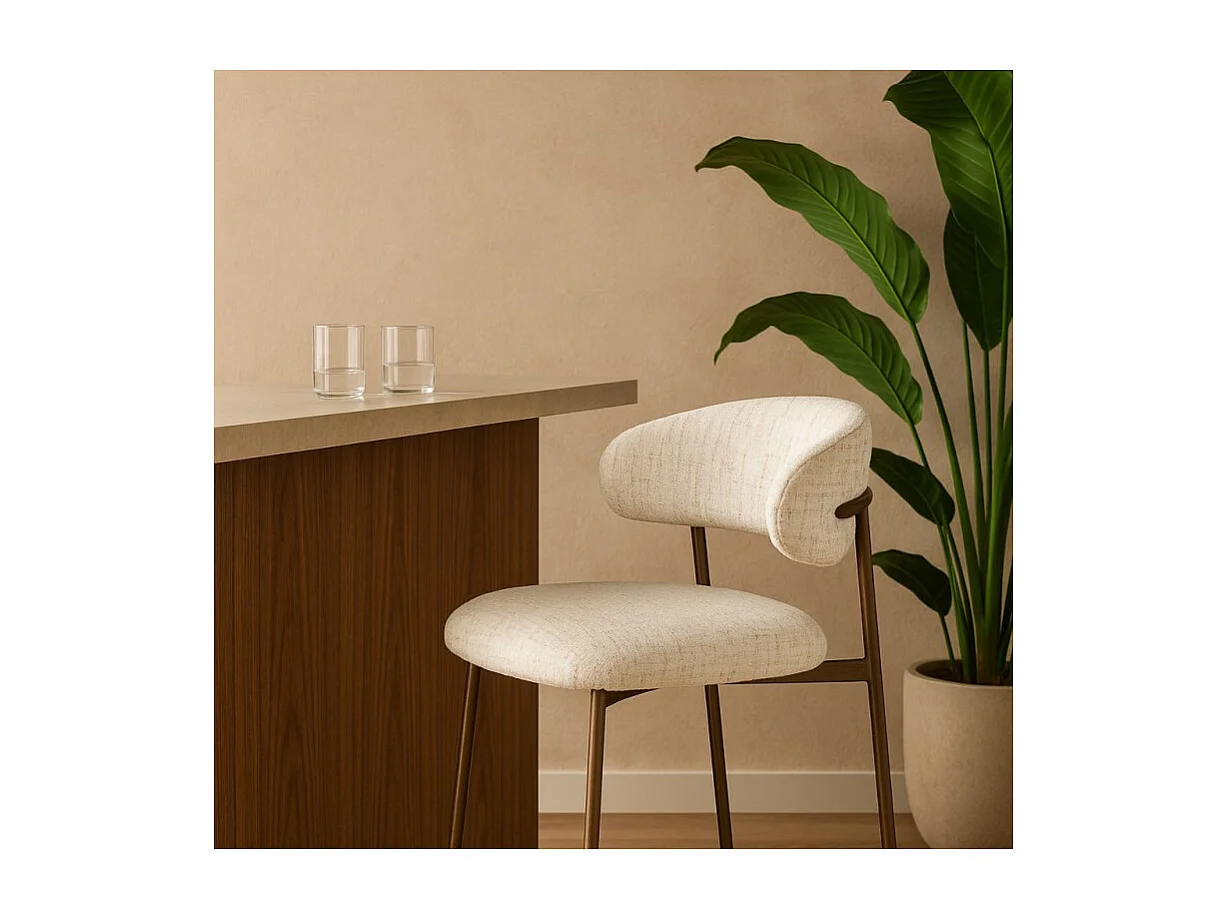 Tabouret tissu Claes 65 cm