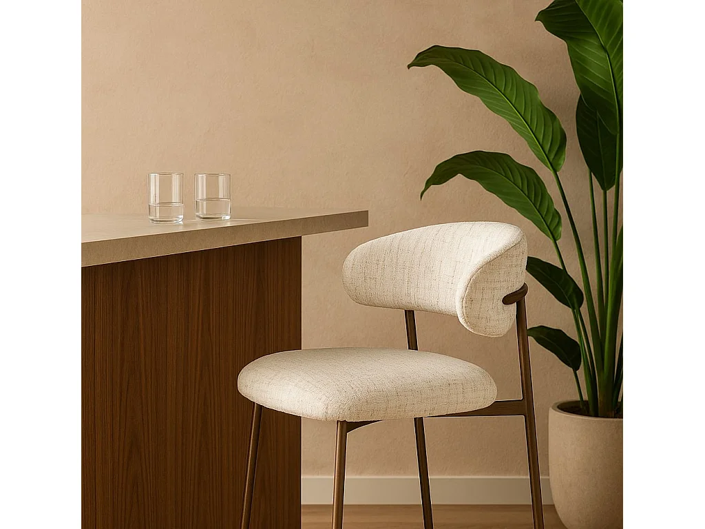 Tabouret tissu Claes 65 cm
