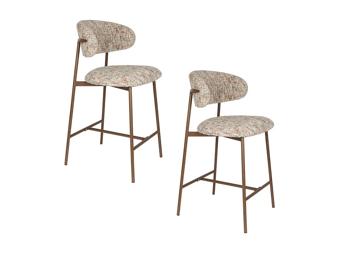 Tabouret tissu Claes 65 cm