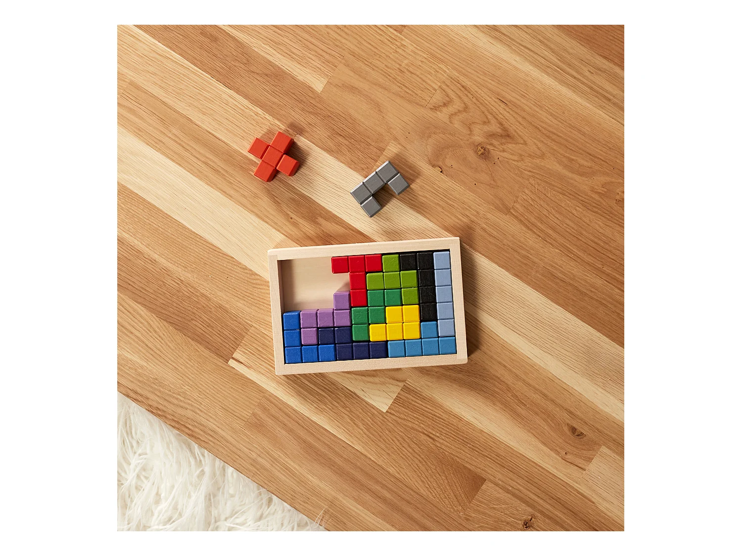 Puzzle En Bois Multi Forme2 Multicolore