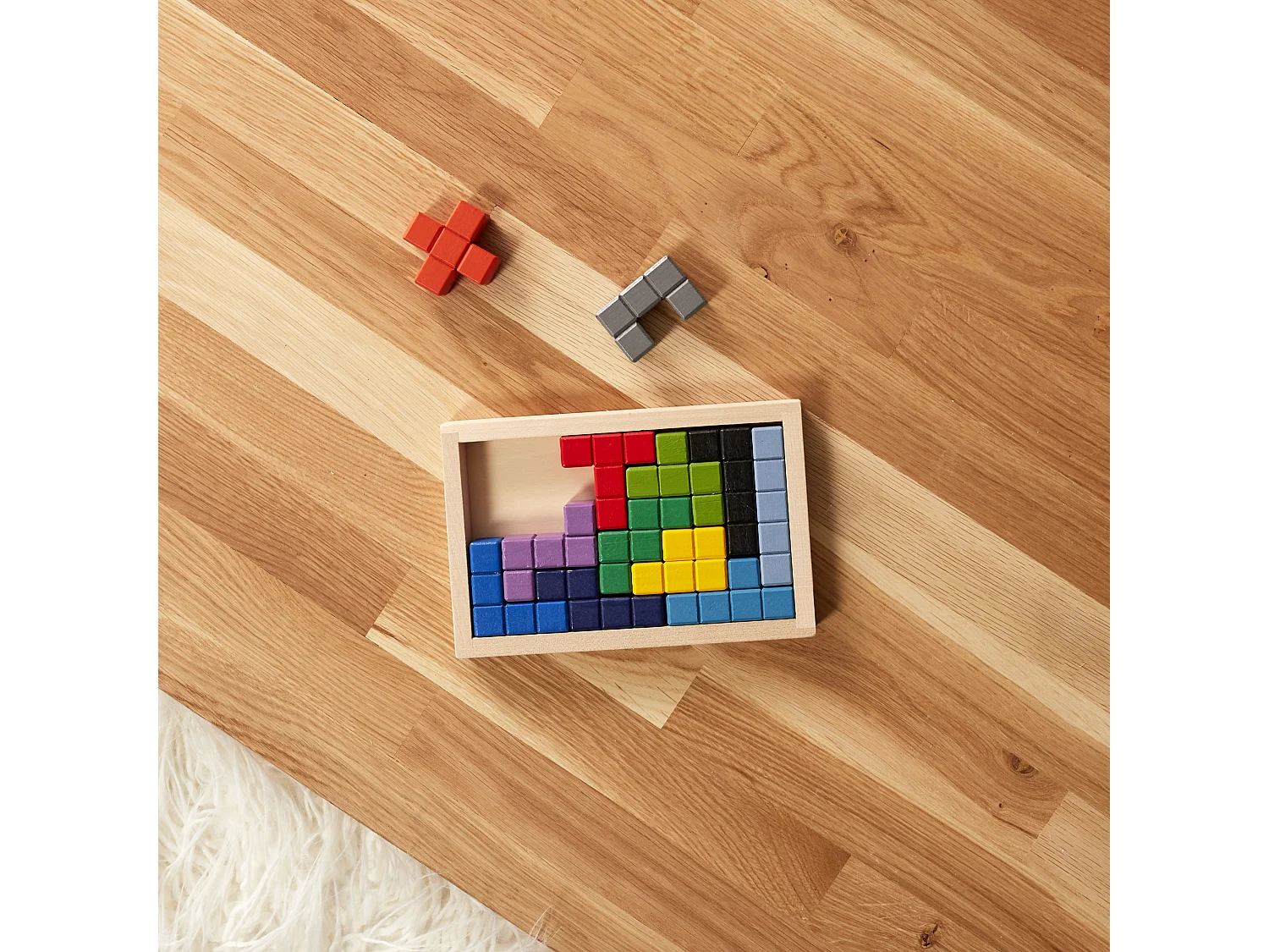 Puzzle En Bois Multi Forme2 Multicolore