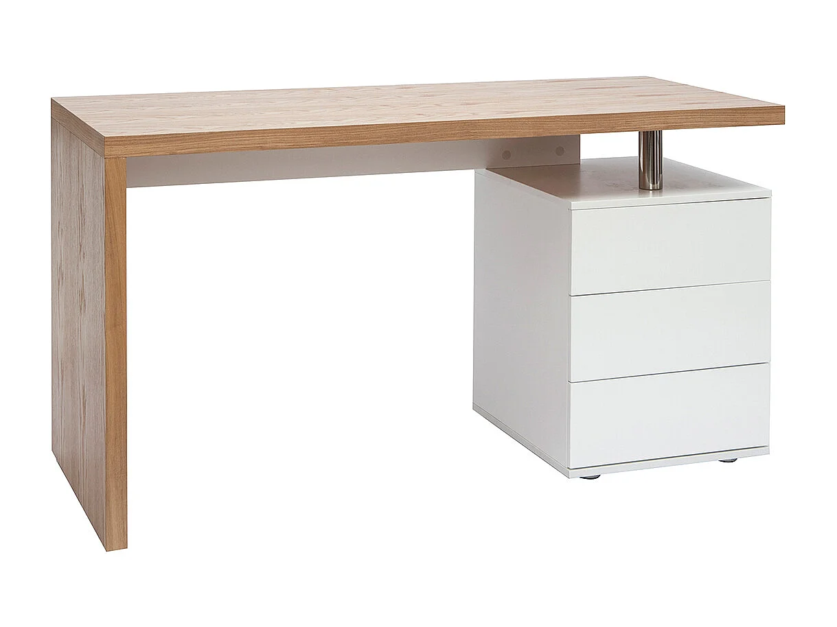 Design-Schreibtisch aus heller Eiche Weiß CALIX