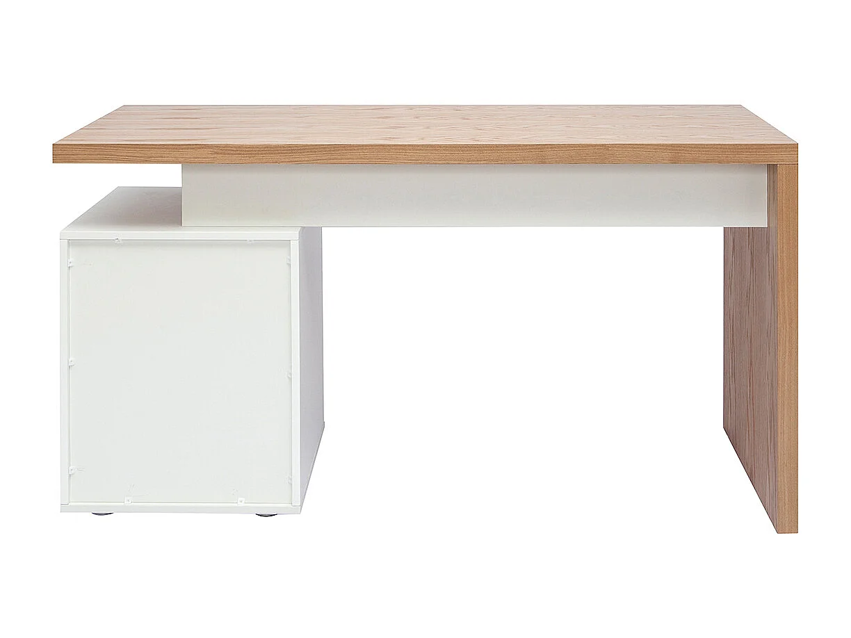 Design-Schreibtisch aus heller Eiche Weiß CALIX