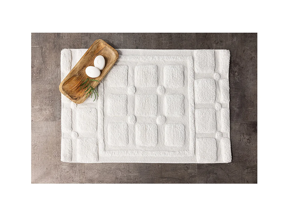 Tapis de Salle de Bain "Putte" 60x90cm Blanc