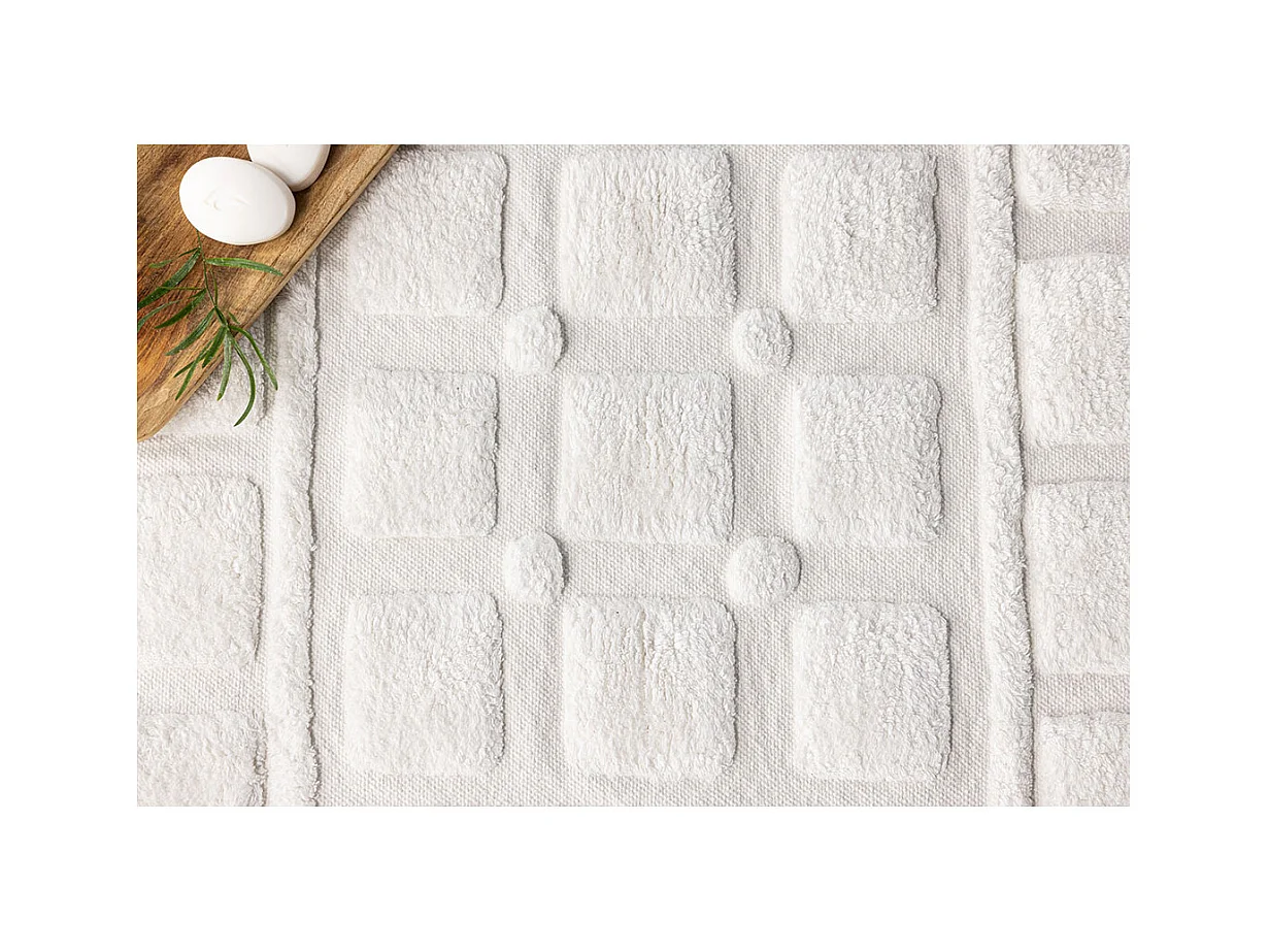 Tapis de Salle de Bain "Putte" 60x90cm Blanc
