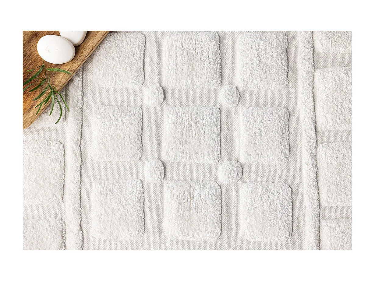 Putte tapis de bain 90x60cm blanc.