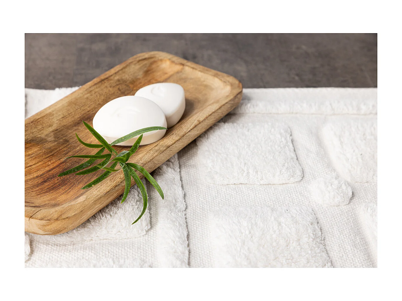 Putte tapis de bain 90x60cm blanc.