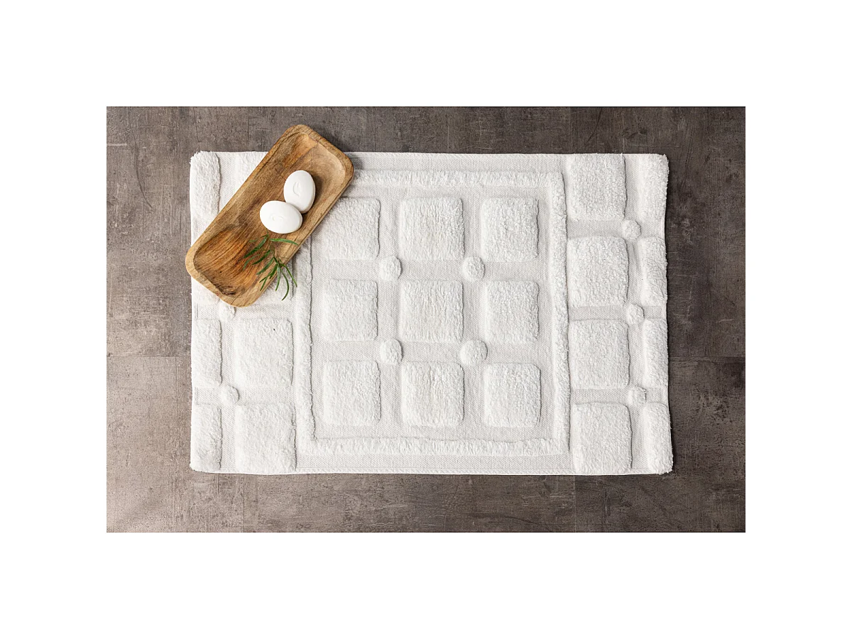 Tapis de Salle de Bain "Putte" 60x90cm Blanc