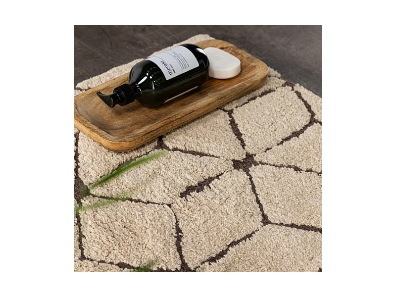 Petrus badmat 90x60cm bruin.