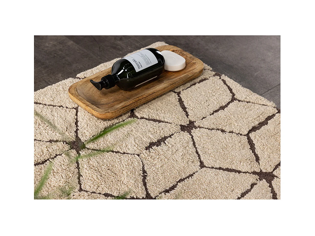 Tapis de Salle de Bain "Petrus" 60x90cm Marron