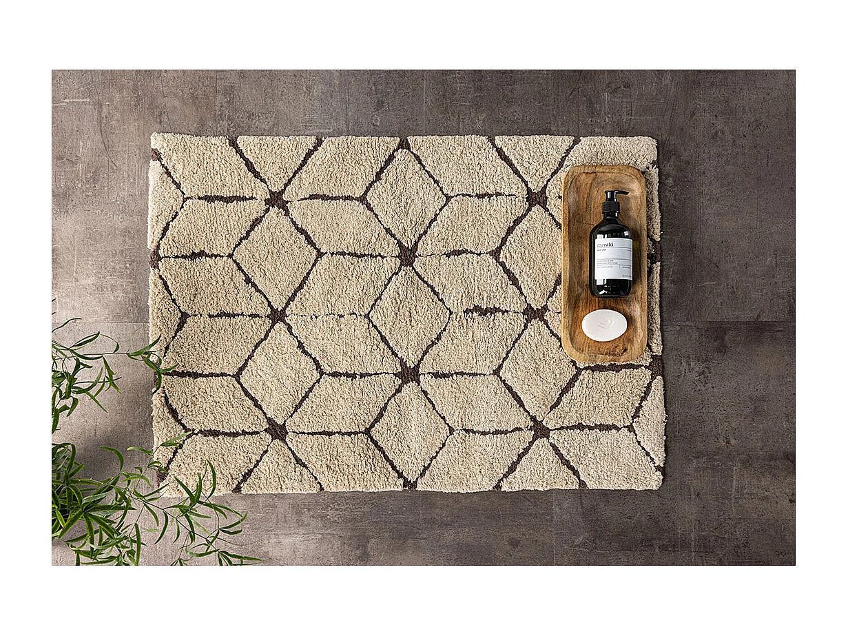 Tapis de Salle de Bain "Petrus" 60x90cm Marron