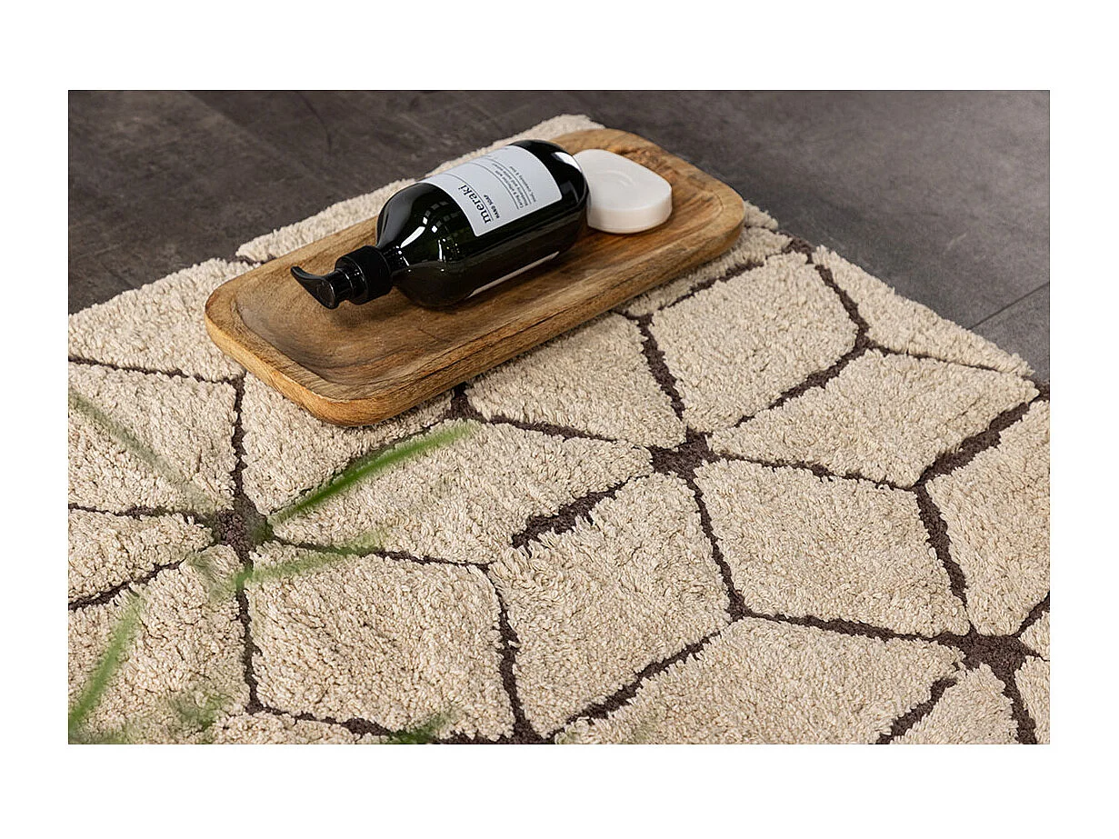 Tapis de Salle de Bain "Petrus" 60x90cm Marron