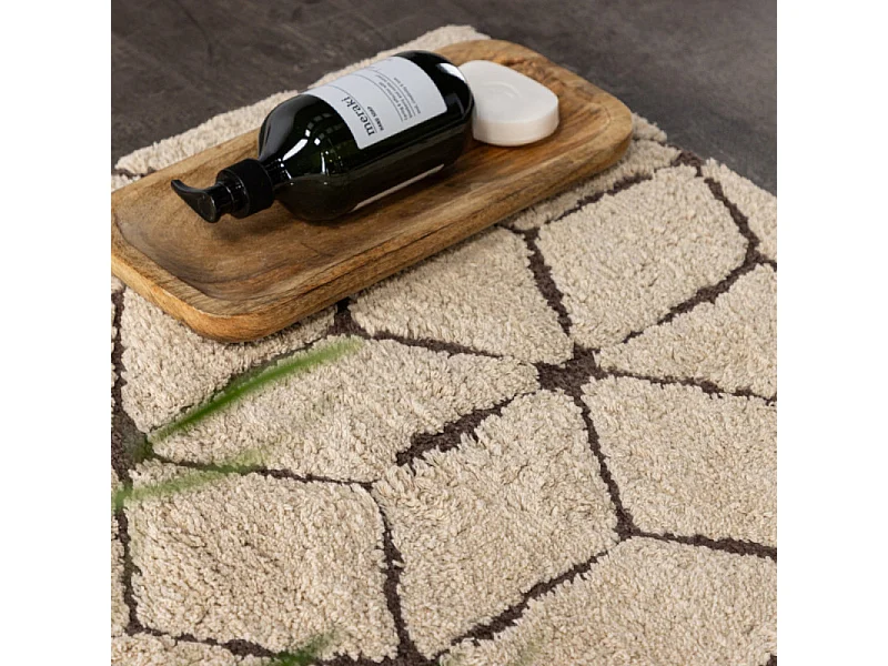 Tapis de Salle de Bain "Petrus" 60x90cm Marron