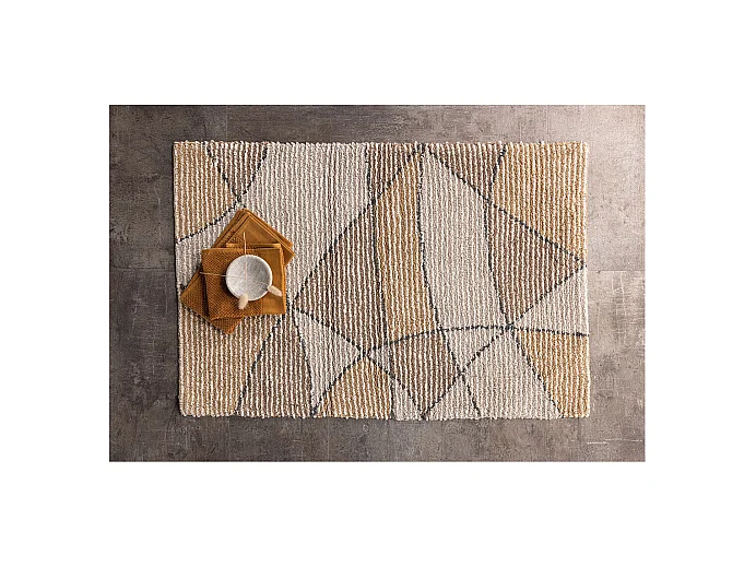 Loui badmat 90x60cm zandkleurig.