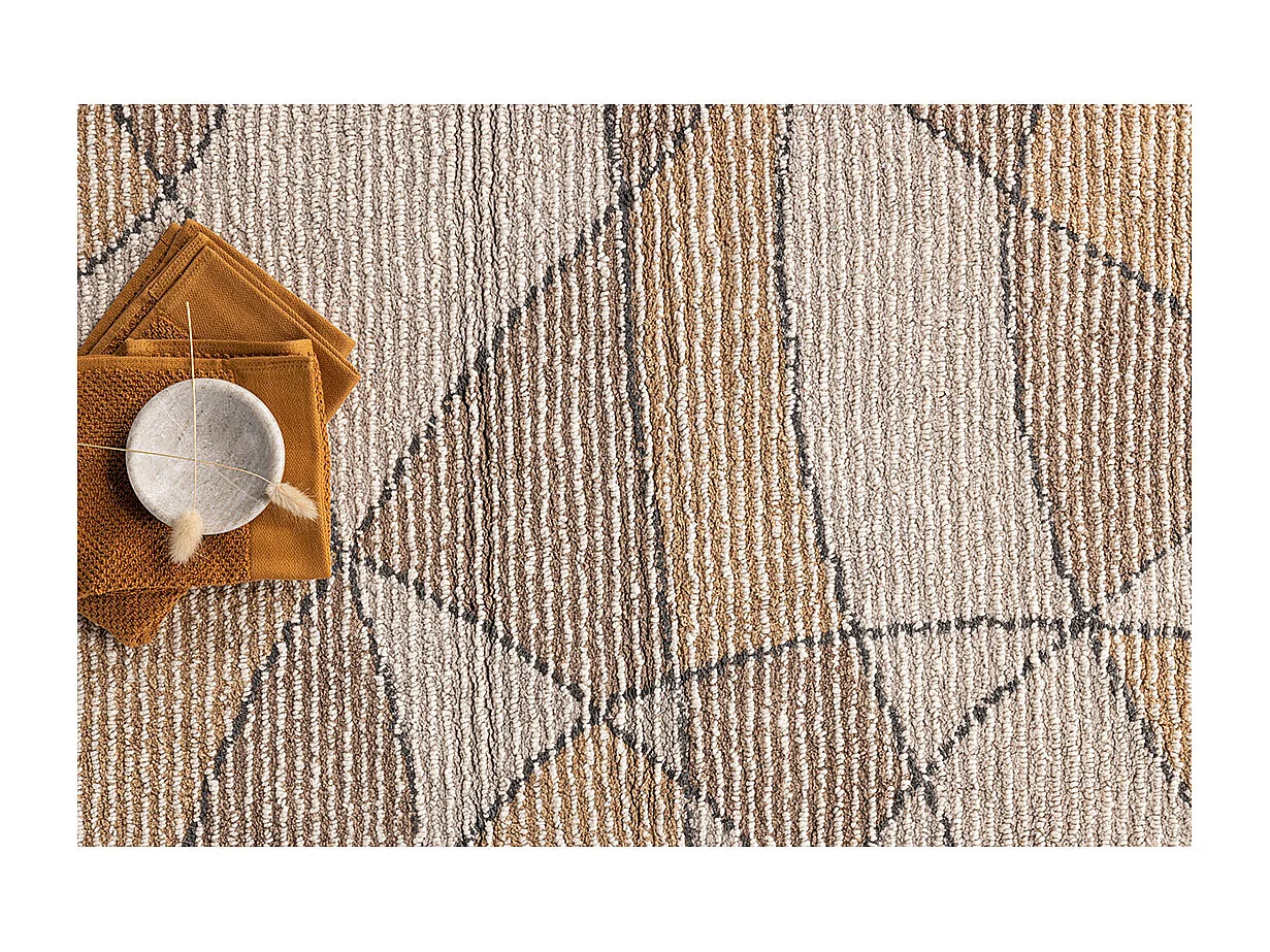 Alfombra de baño Loui 90x60cm color arena.