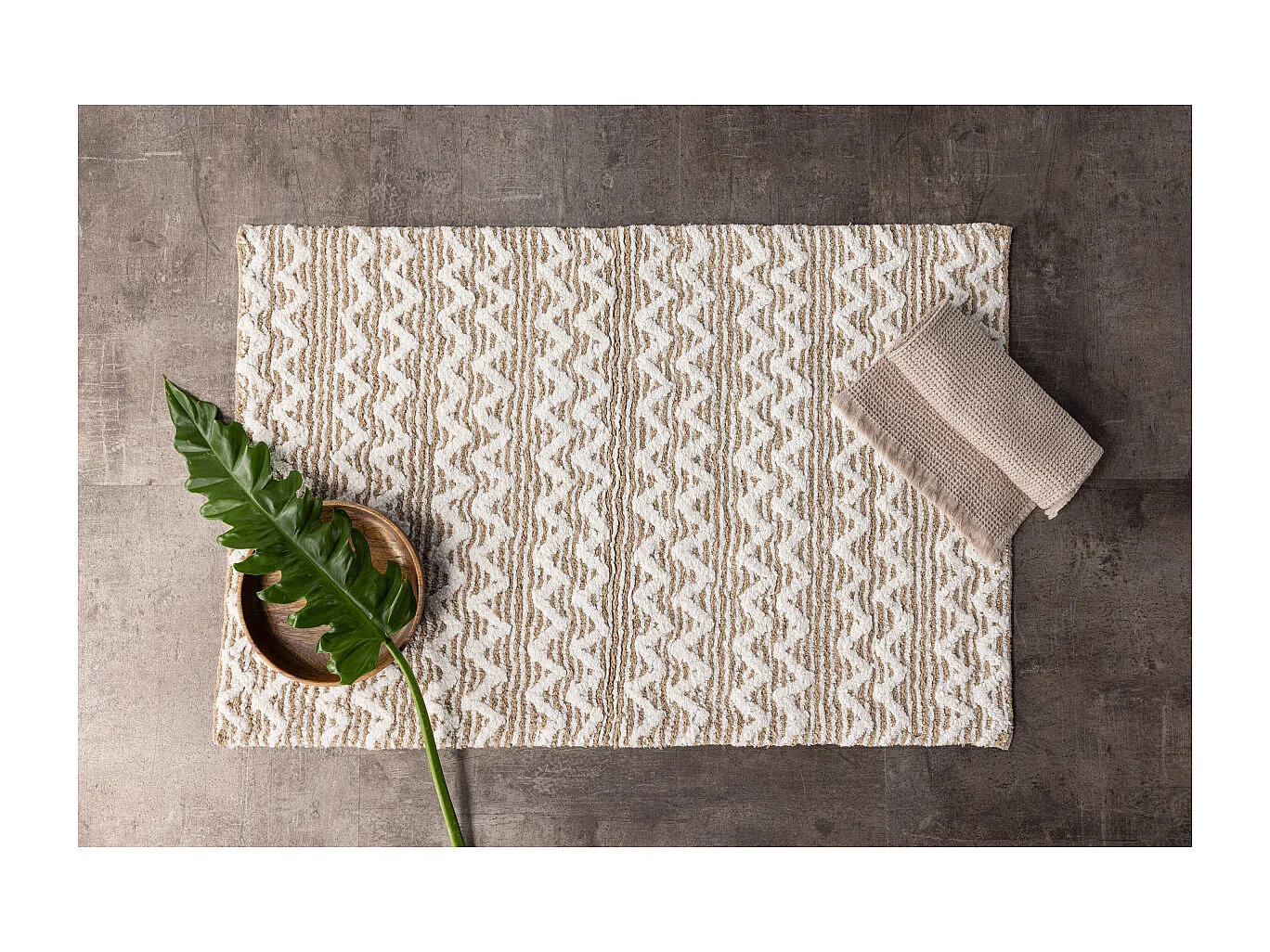 Tapis de Salle de Bain "Philippa" 60x90cm Sable