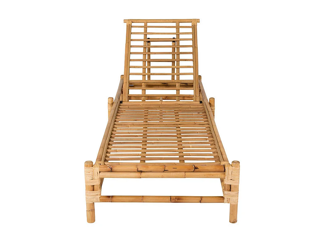 Transat "Cane" 210cm Naturel & Gris