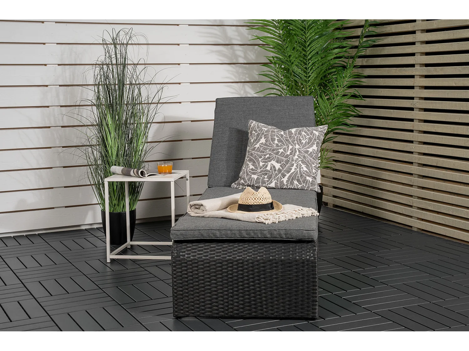 Transat à Roulettes "London" 196cm Noir