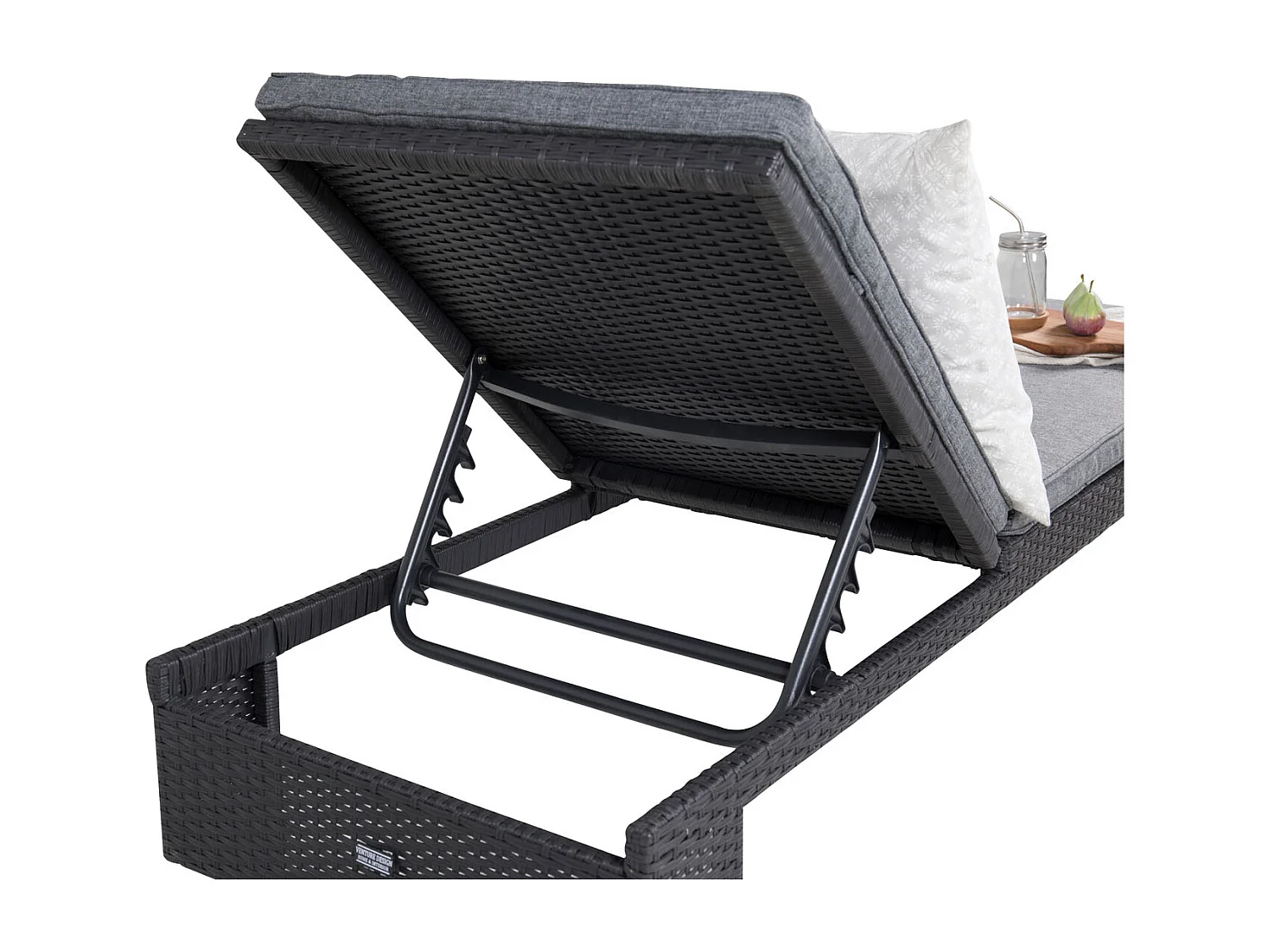 London Chaise longue, noir.