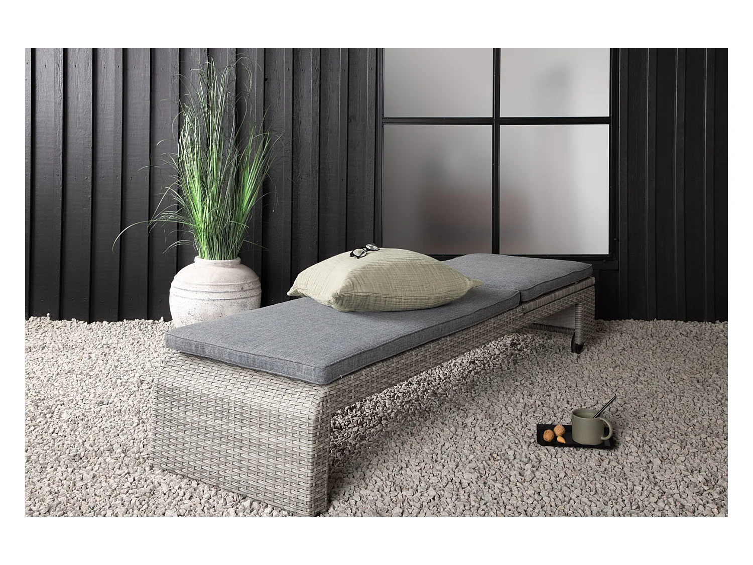 Transat à Roulettes "London" 196cm Gris