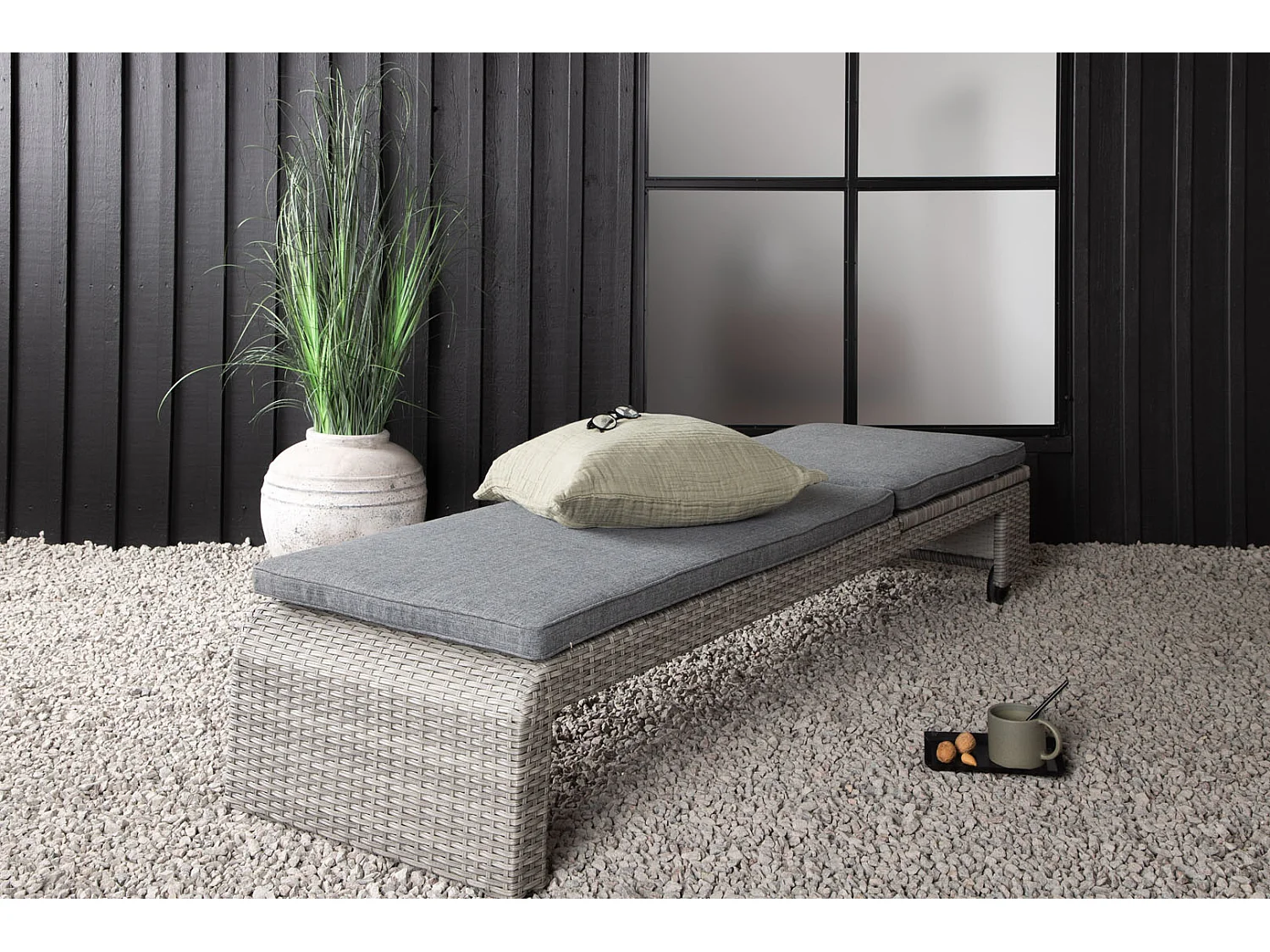 Transat à Roulettes "London" 196cm Gris