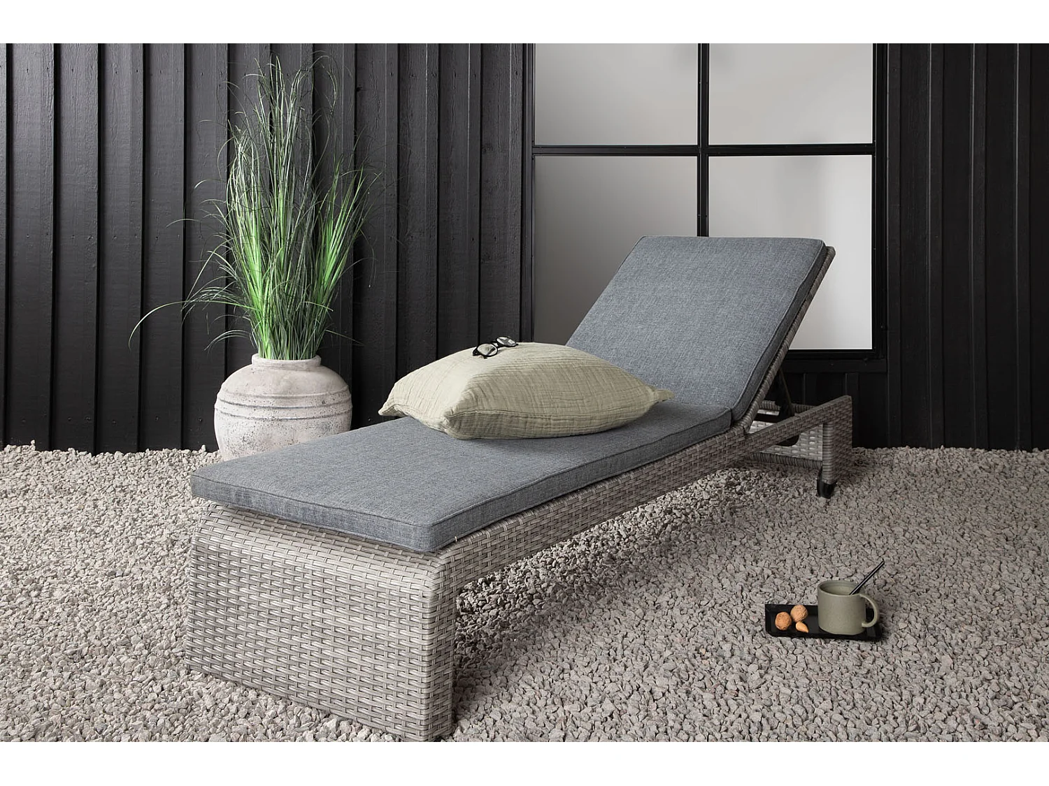 Transat à Roulettes "London" 196cm Gris