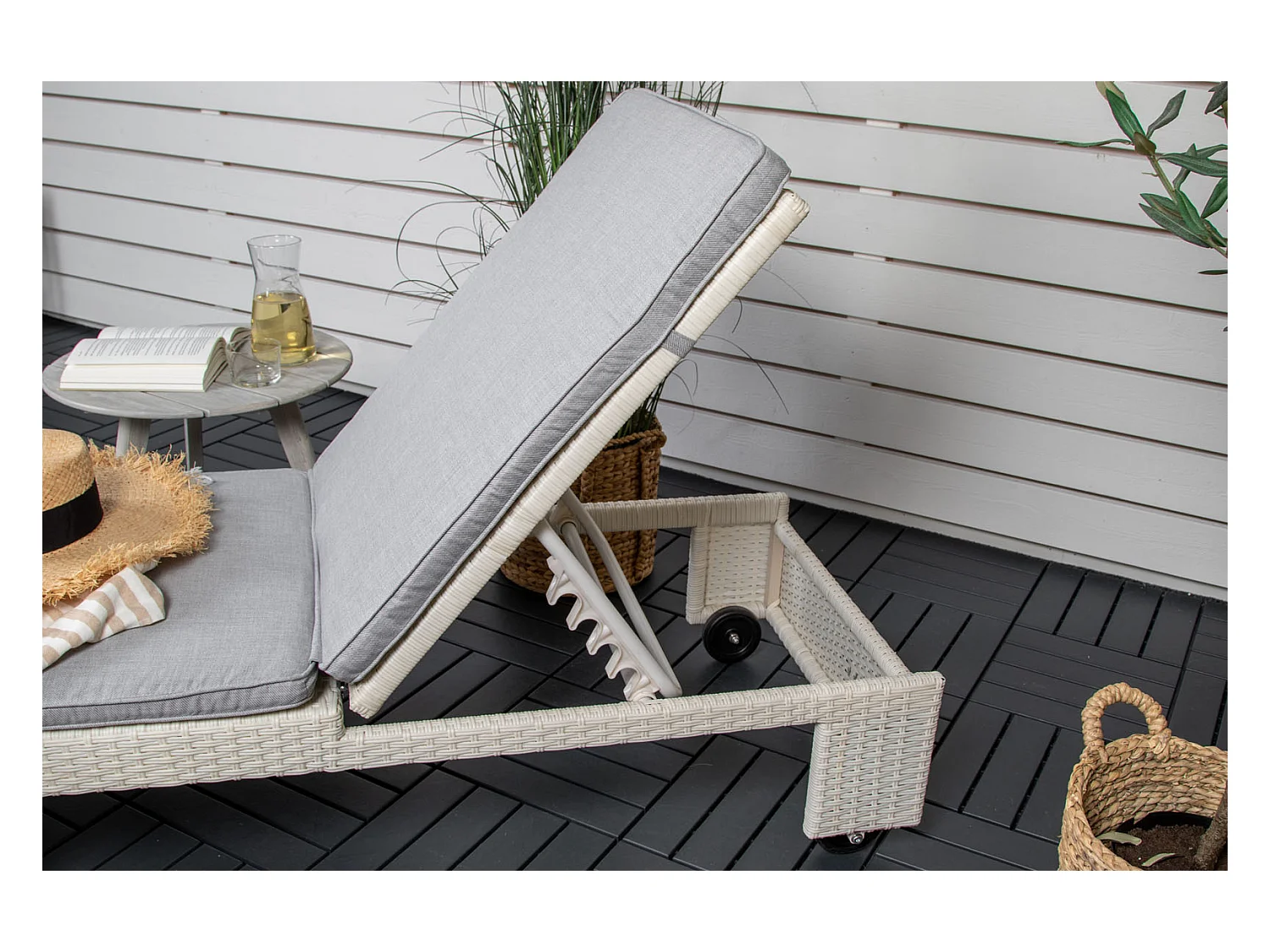 Transat à Roulettes "London" 196cm Blanc