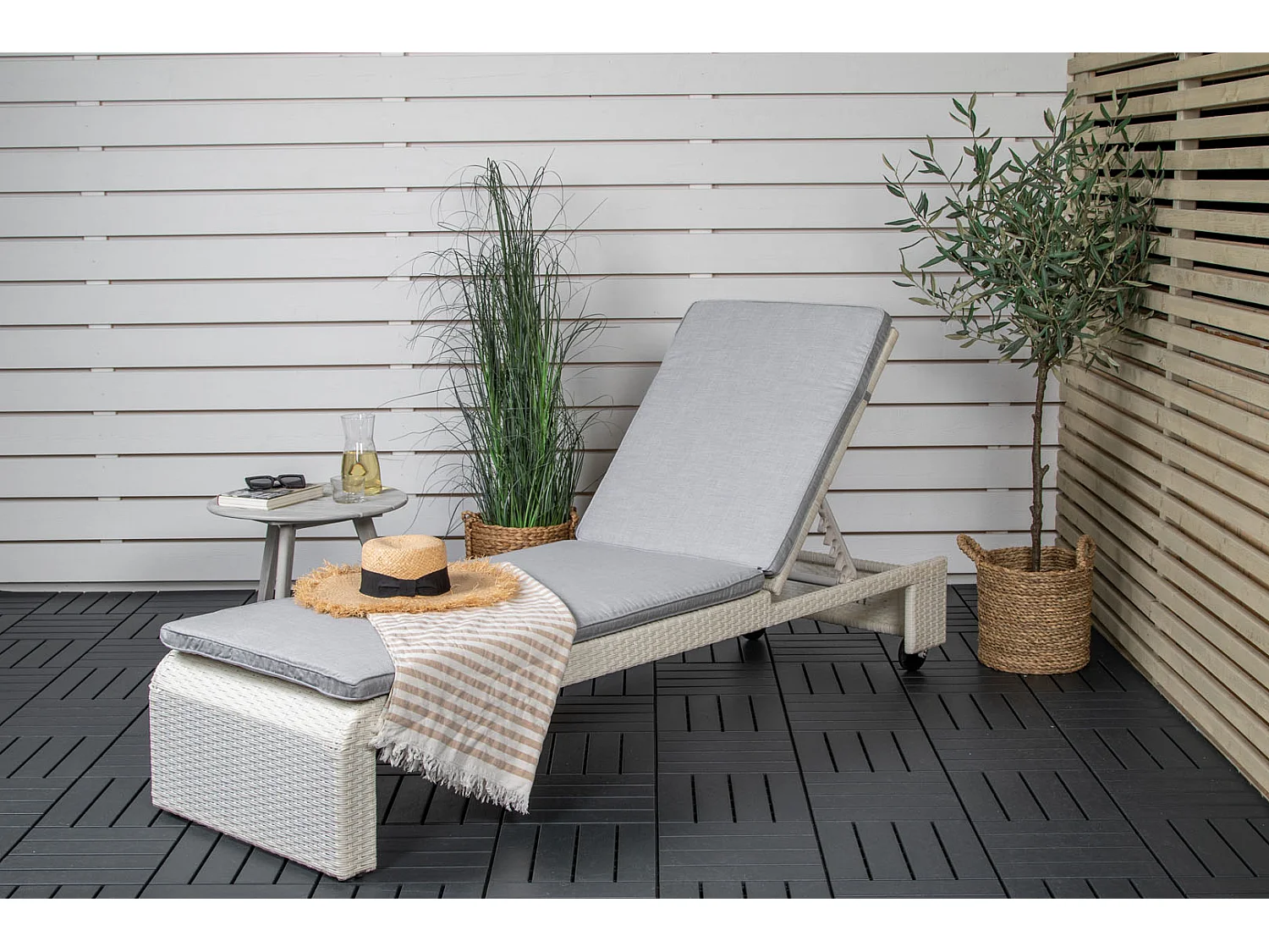 Transat à Roulettes "London" 196cm Blanc