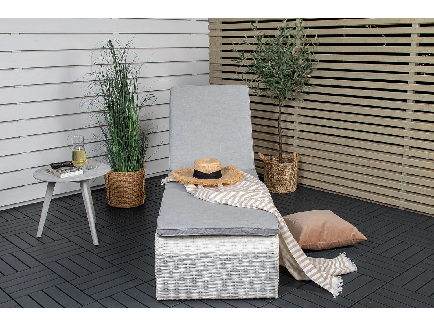 Transat à Roulettes "London" 196cm Blanc