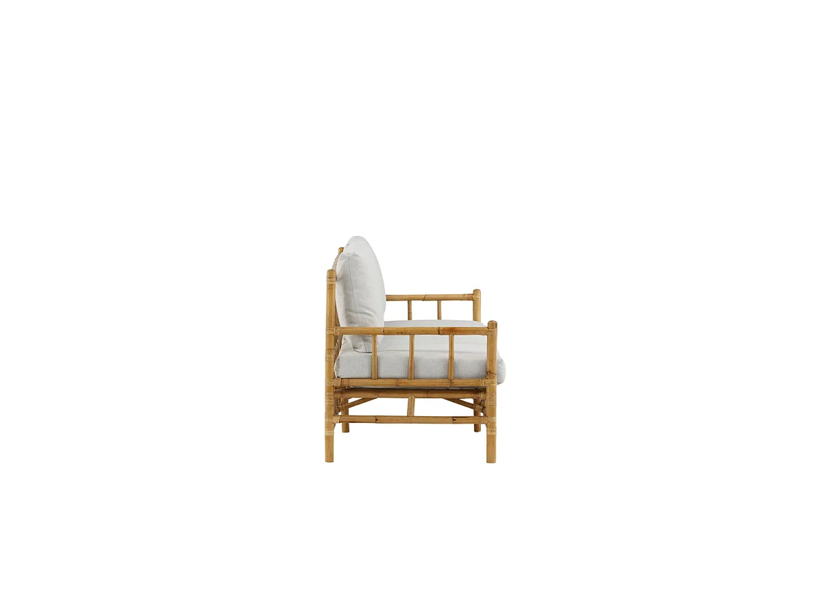 Cane Gartensofa mit Gartenkissen 3 Pers. natur.