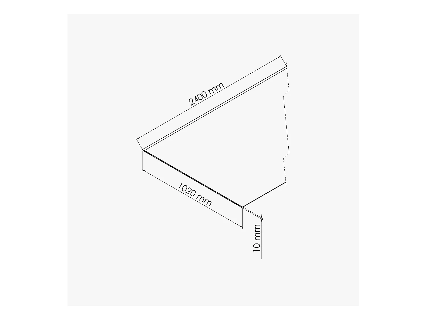 Panneau Douche PVC Béton Vieilli - L. 240 x l. 100 x ép. 1 cm