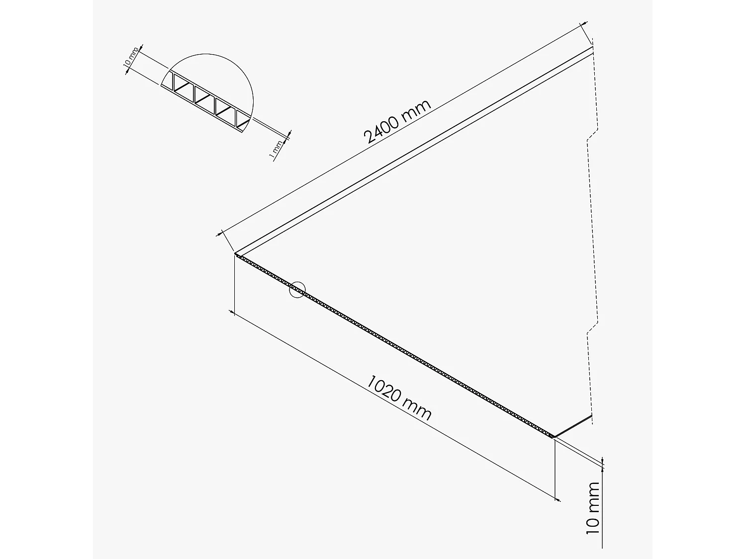 Panneau Douche PVC Béton Vieilli - L. 240 x l. 100 x ép. 1 cm