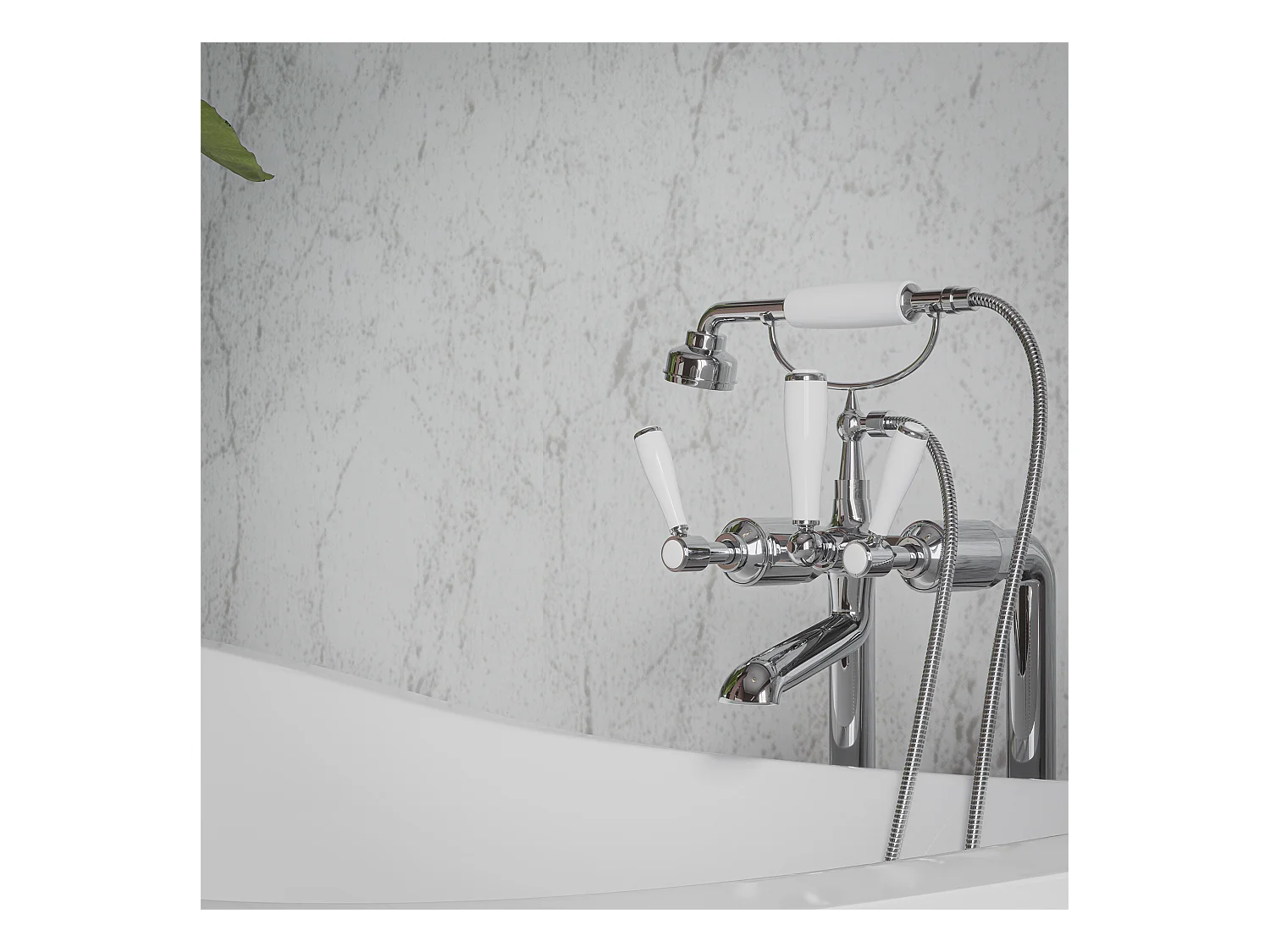 Panneau Douche PVC Marbre de Carrare - L. 240 x l. 100 x ép. 1 cm