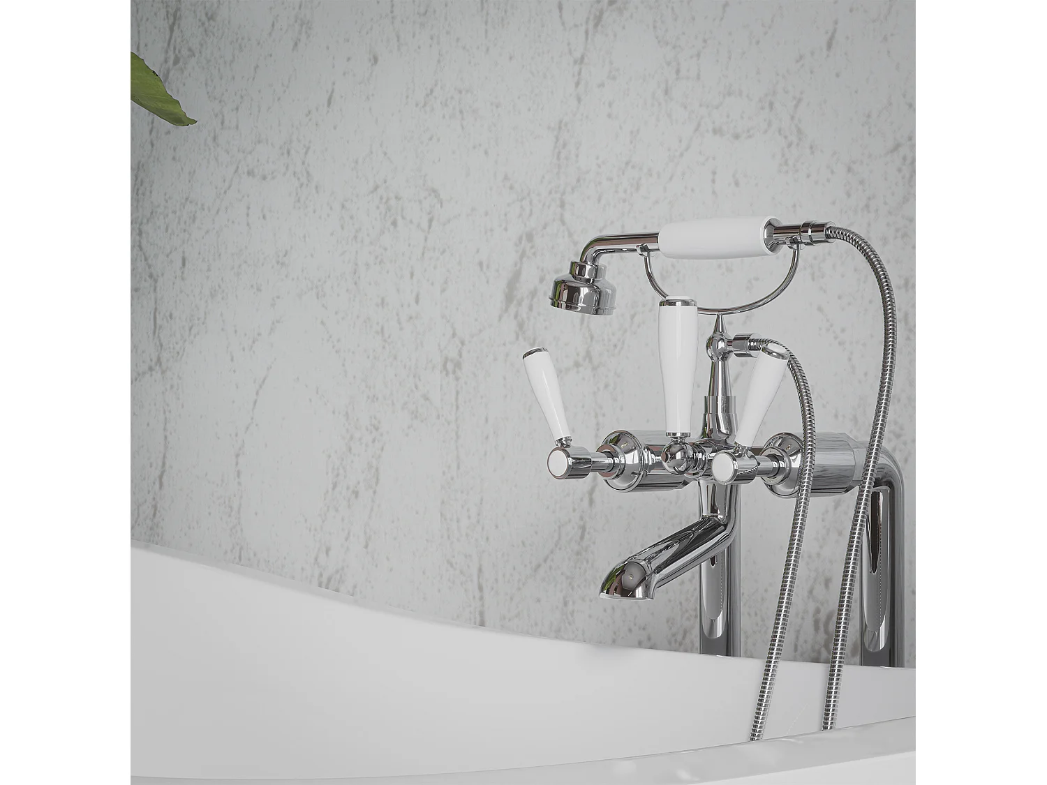 Panneau Douche PVC Marbre de Carrare - L. 240 x l. 100 x ép. 1 cm