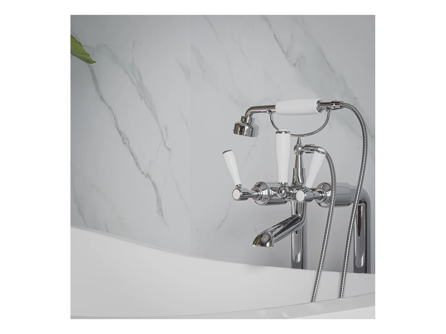 Panneau Douche PVC Marbre Calacatta - L. 240 x l. 100 x ép. 1 cm