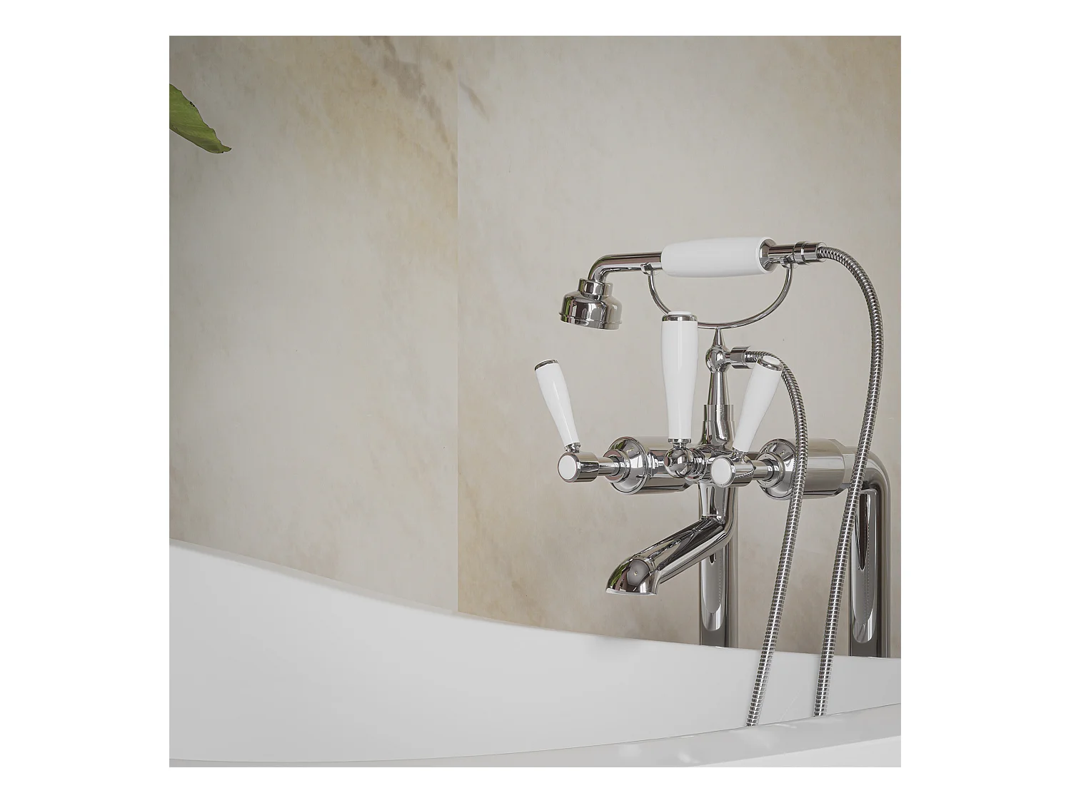 Panneau Douche PVC Marbre Beige - L. 240 x l. 100 x ép. 1 cm