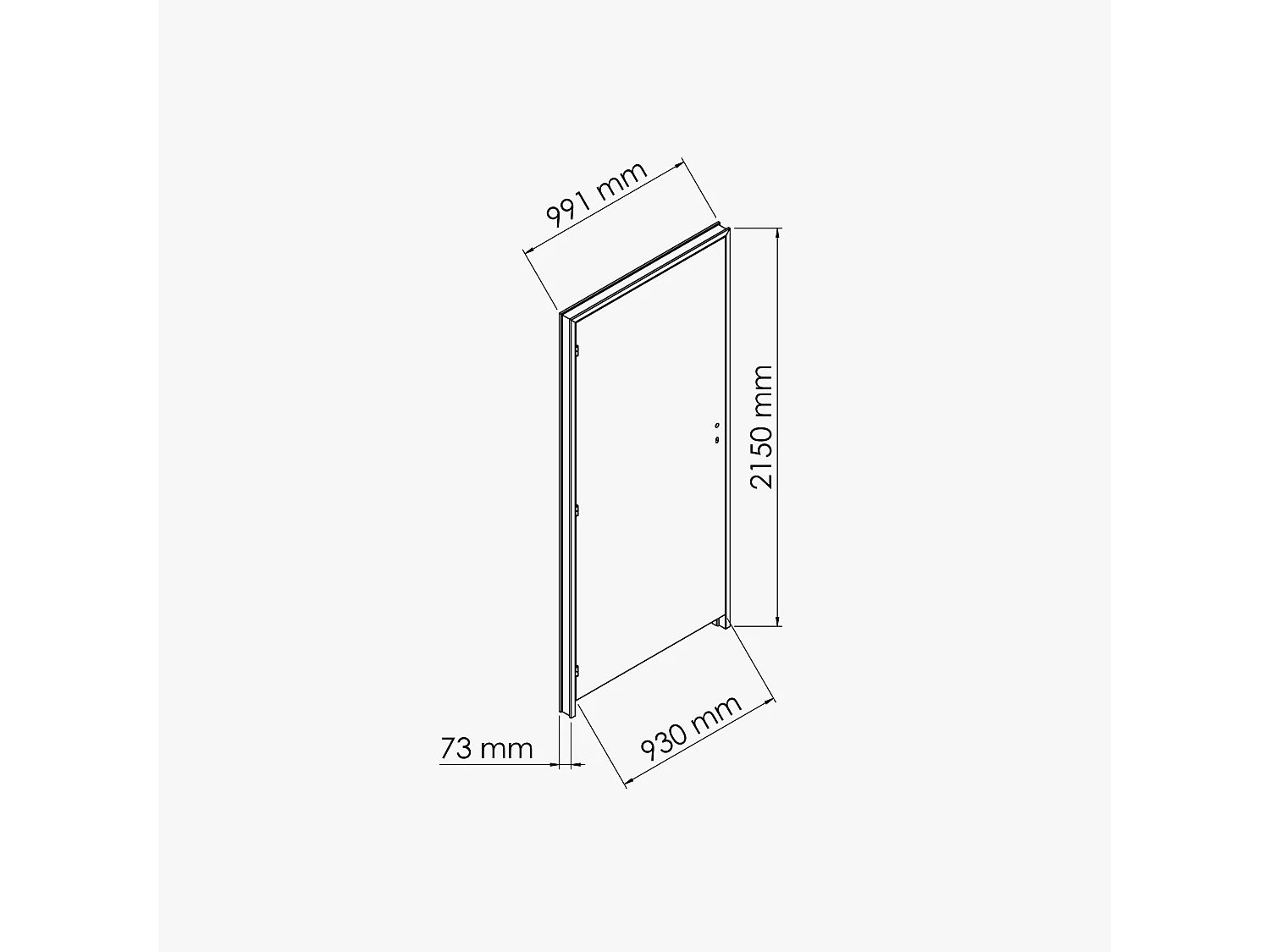 Bloc-Porte Costa Rica H. 204 x l. 93 cm - Poussant Gauche