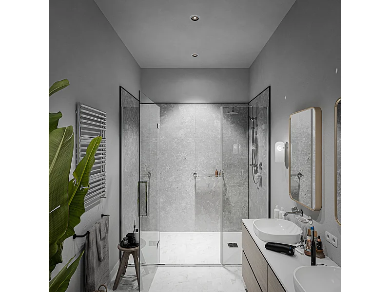 Panneau Douche PVC Béton - L. 240 x l. 100 x ép. 1 cm