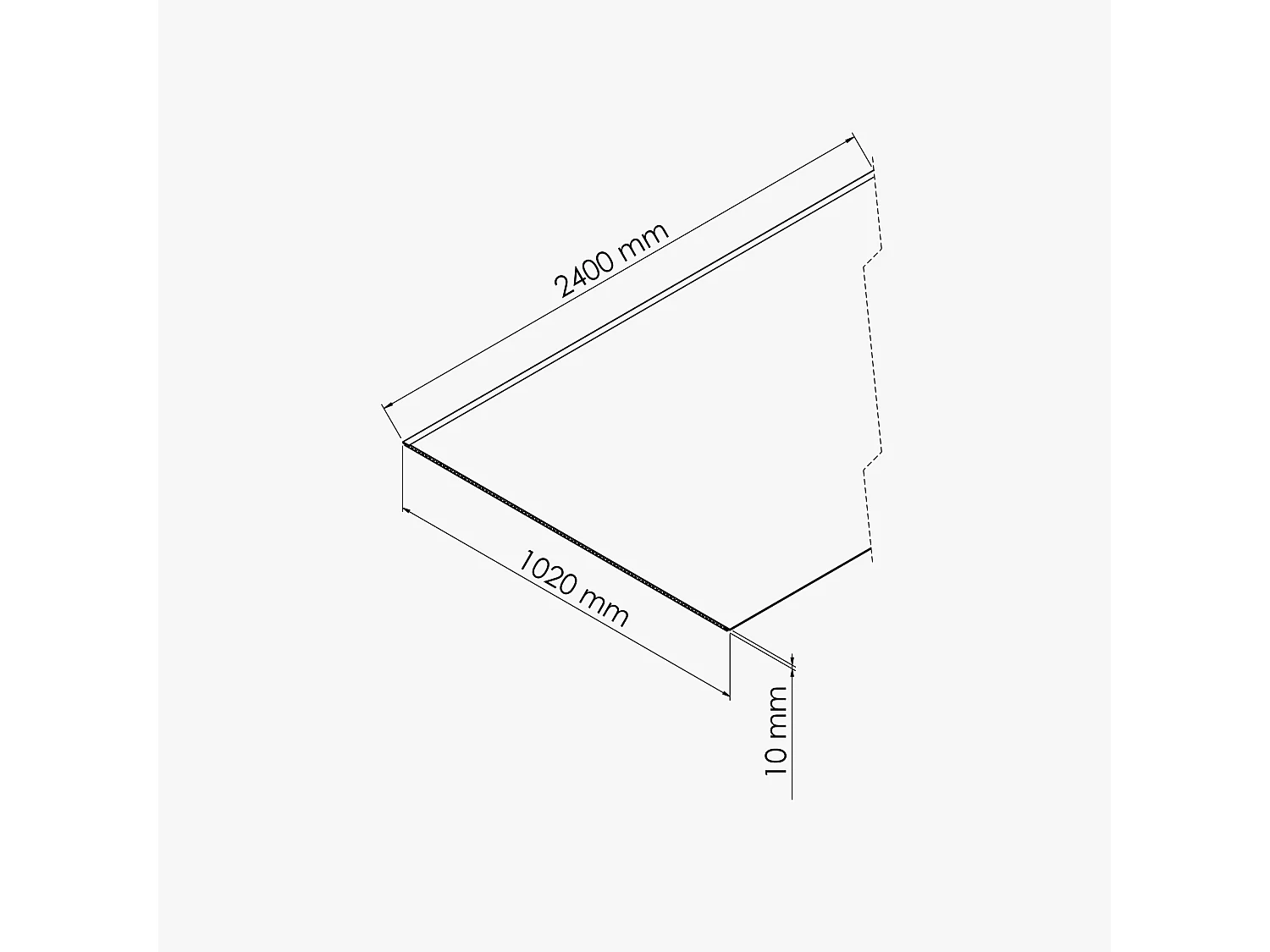 Panneau Douche PVC Béton - L. 240 x l. 100 x ép. 1 cm