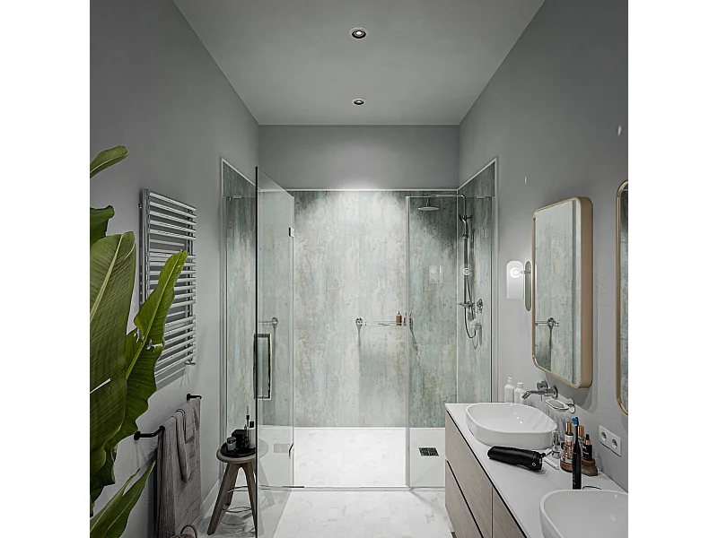 Panneau Douche PVC Minéral - L. 240 x l. 100 x ép. 1 cm