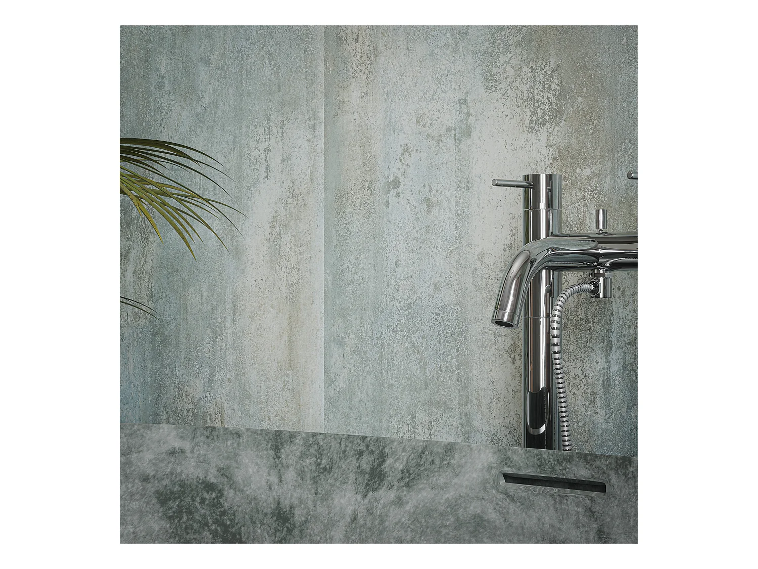 Panneau Douche PVC Minéral - L. 240 x l. 100 x ép. 1 cm