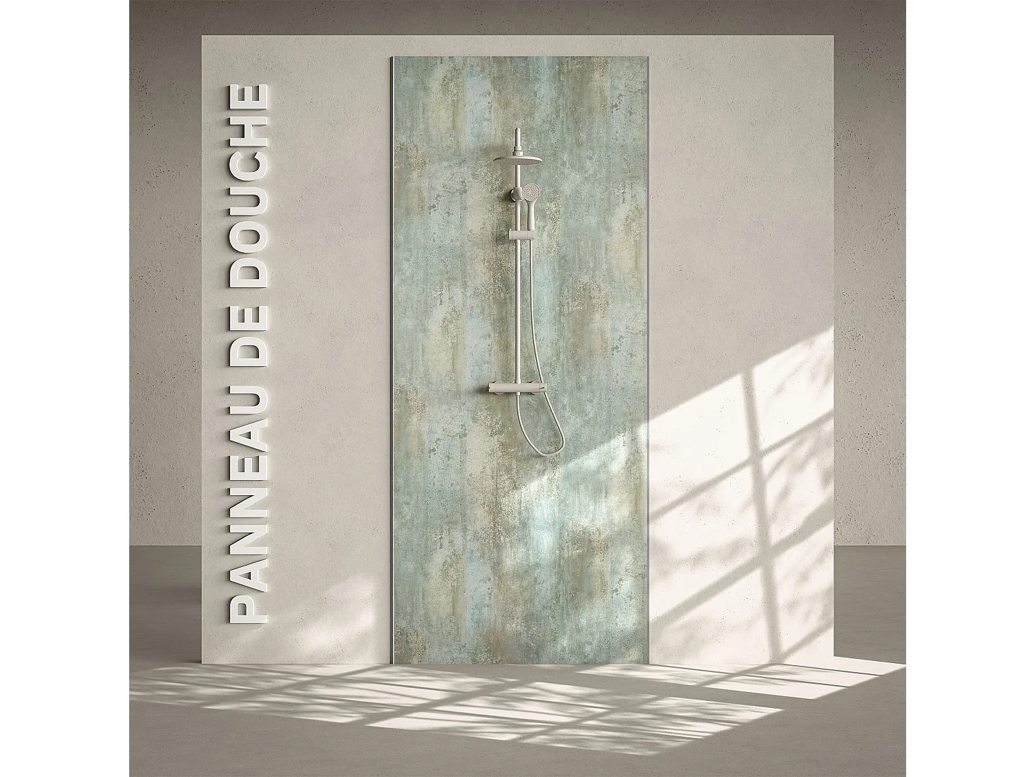 Panneau Douche PVC Minéral - L. 240 x l. 100 x ép. 1 cm