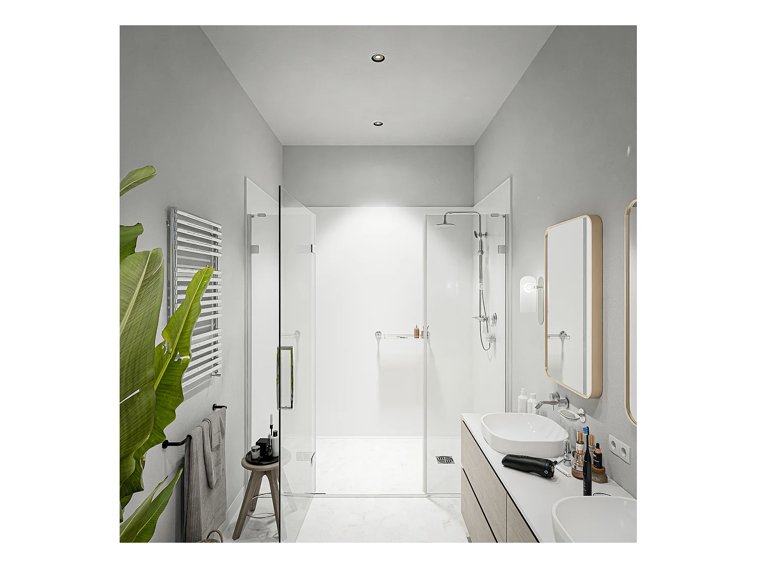 Panneau Douche PVC Blanc - L. 240 x l. 100 x ép. 1 cm