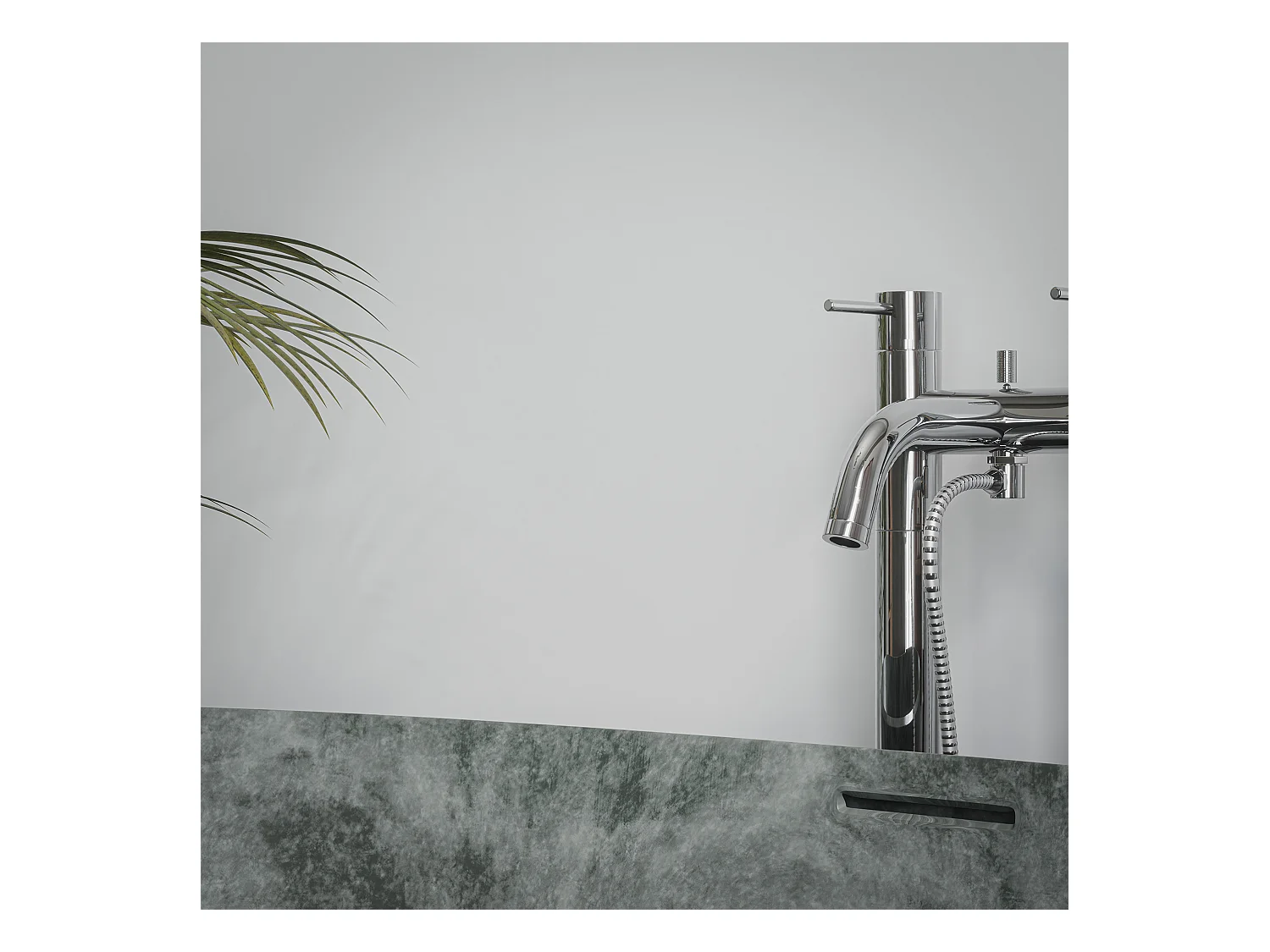 Panneau Douche PVC Blanc - L. 240 x l. 100 x ép. 1 cm