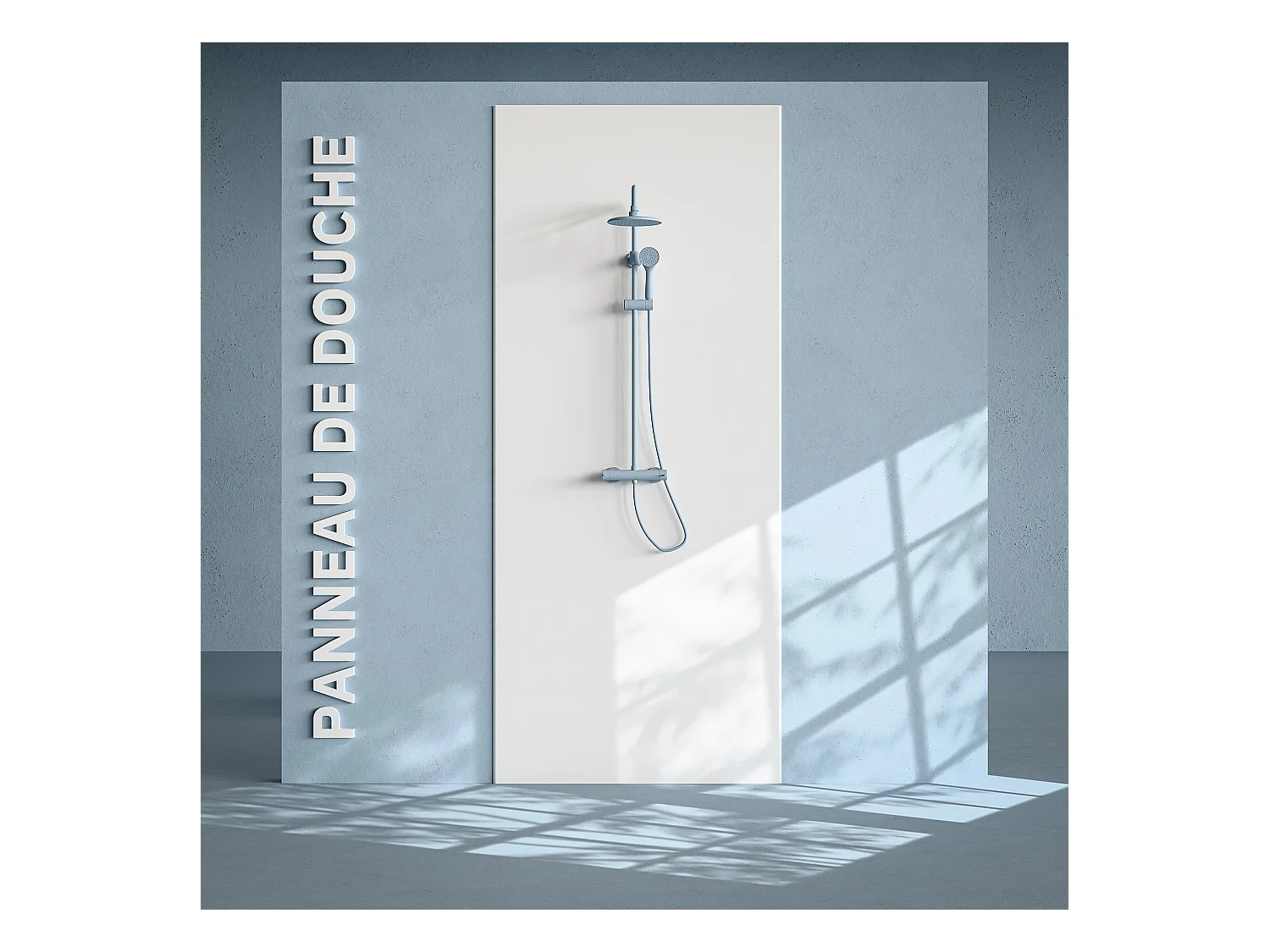 Panneau Douche PVC Blanc - L. 240 x l. 100 x ép. 1 cm